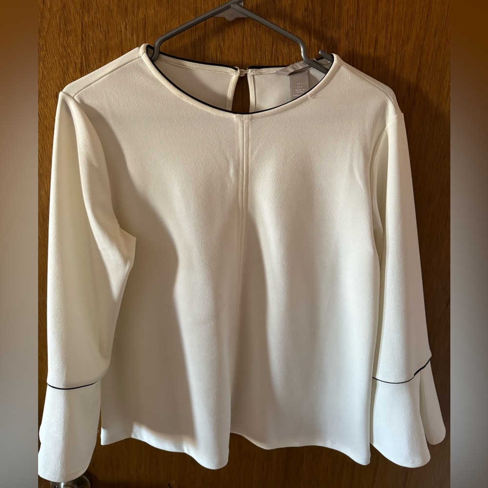 Bell Sleeve White Blouse